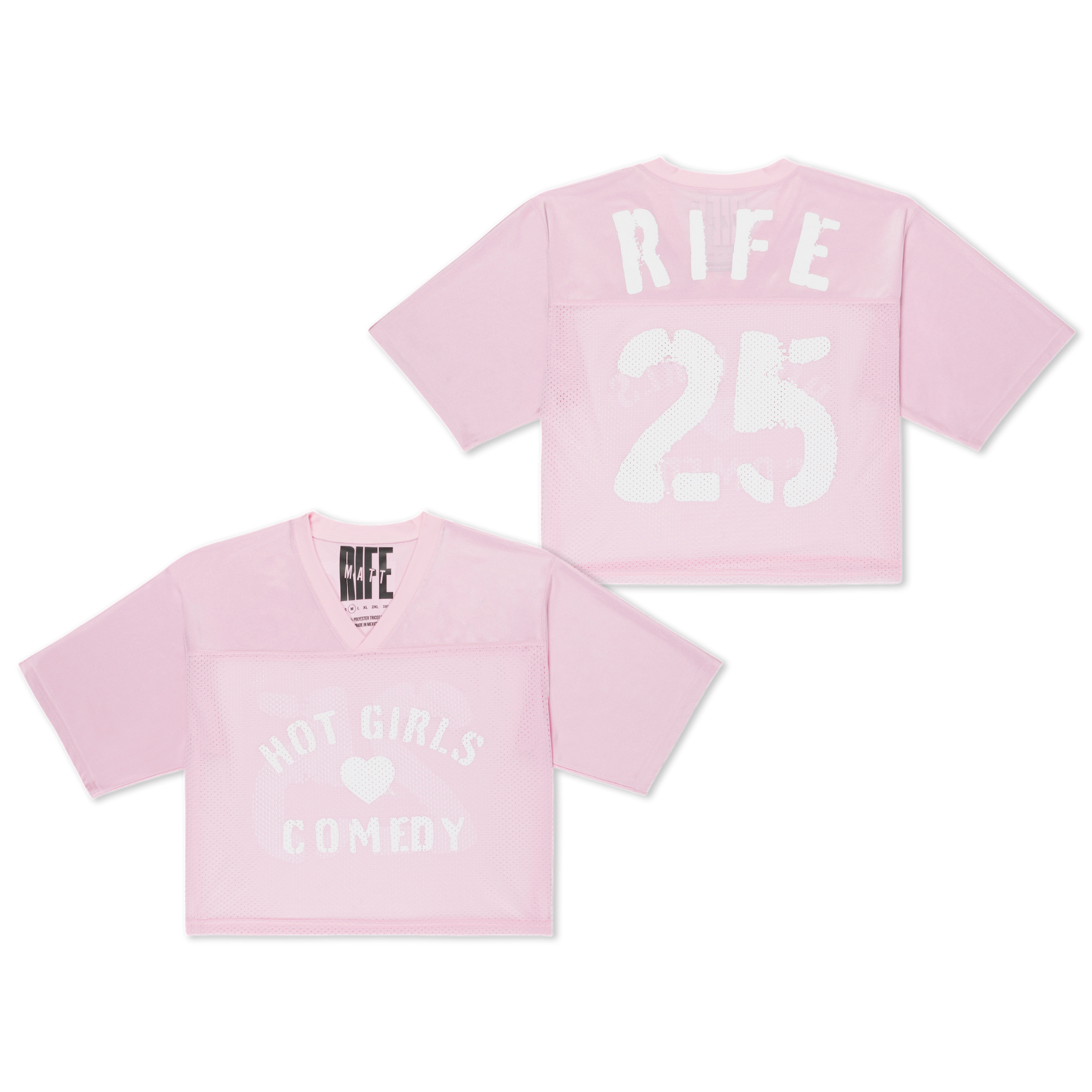 Hot Girls Cropped Pink Jersey