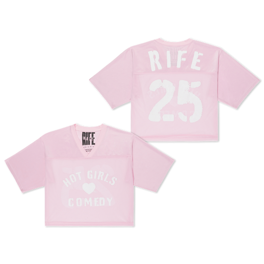 Hot Girls Cropped Pink Jersey