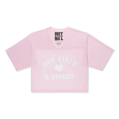 Hot Girls Cropped Pink Jersey