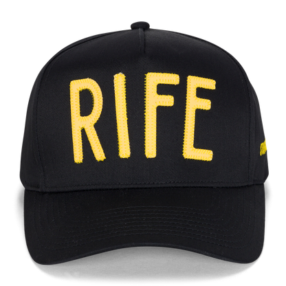 Rife Applique Black Hat