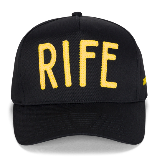 Rife Applique Black Hat